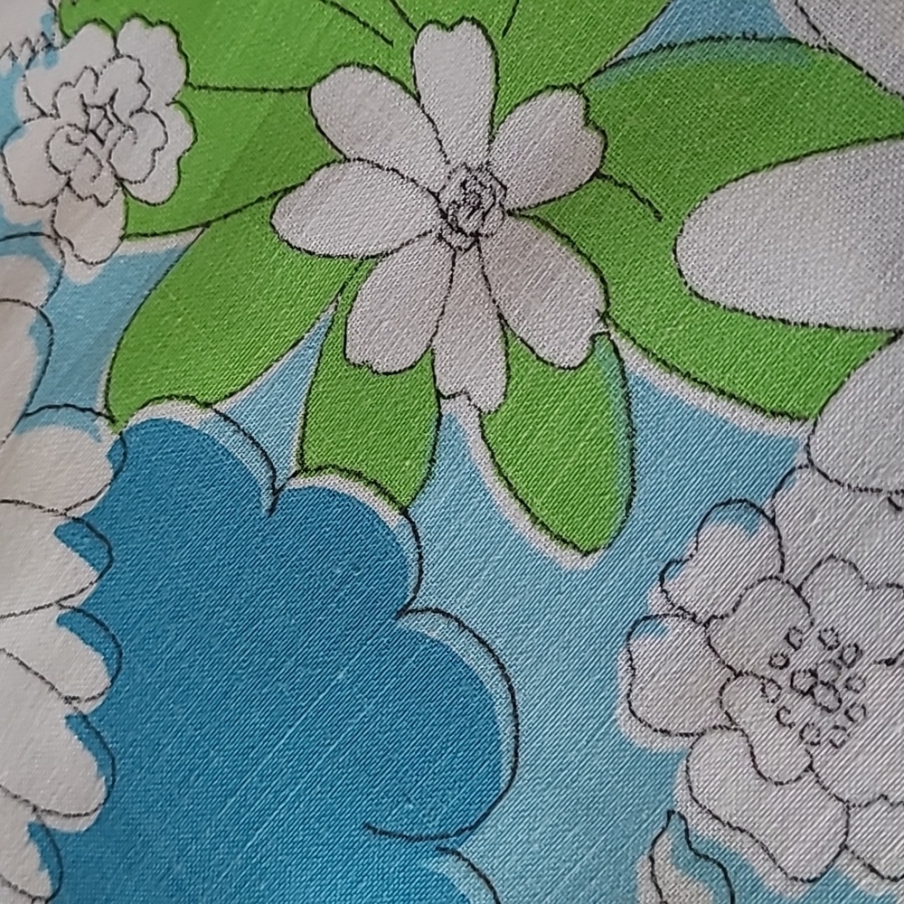 Vintage "Hippy Mod Floral" Monticello Full Flat Sheet - Picture 3 of 5